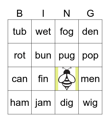 Blending Bingo Card