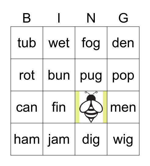 Blending Bingo Card