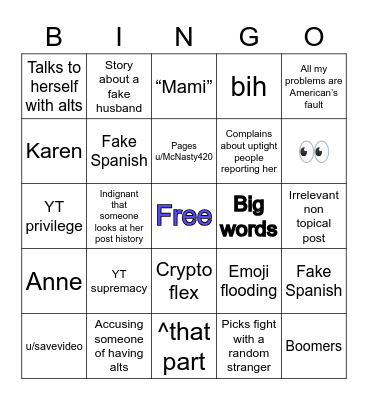 Luzzy Bingo Card