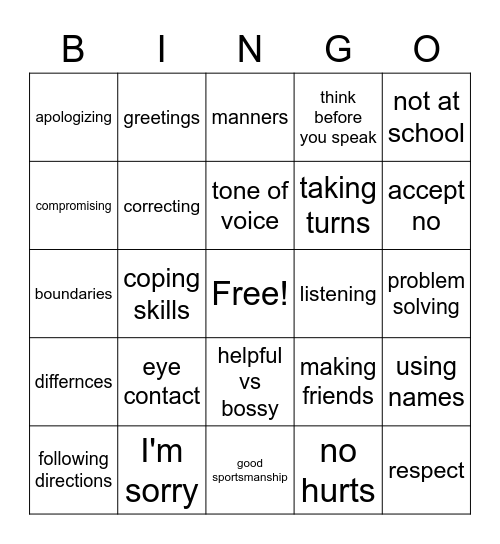 Miss Blakley's BINGO Card