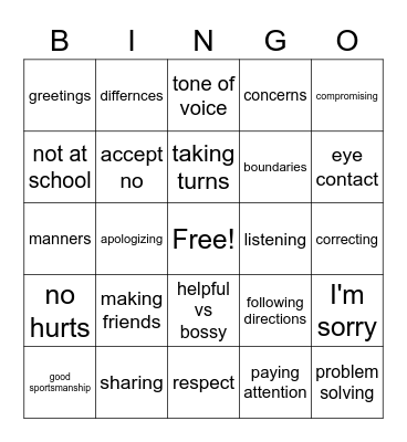 Miss Blakley's BINGO Card