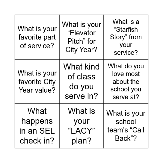 Bingo Card