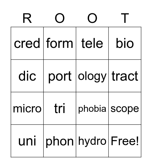 root-words-bingo-card