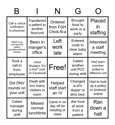 Women and Children's PCC BINGO Card