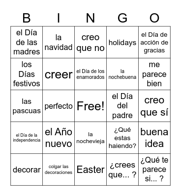 primer paso capitulo 10 Bingo Card