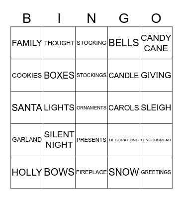 CERTAINTEED CHRISTMAS Bingo Card