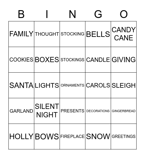 CERTAINTEED CHRISTMAS Bingo Card