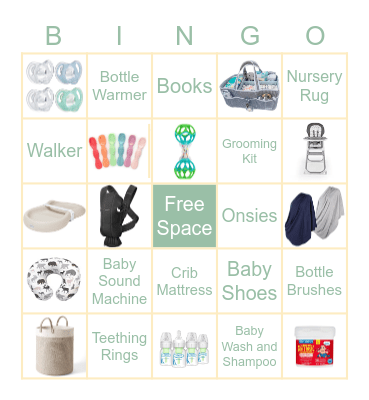 Baby Bingo! Bingo Card