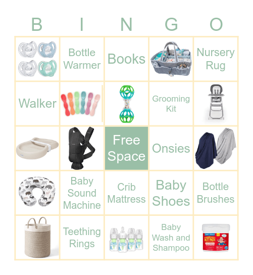 Baby Bingo! Bingo Card