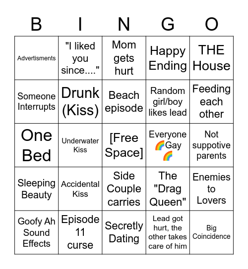 Thai Bl Drama Bingo Card