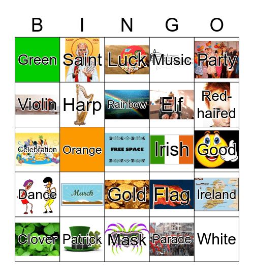 St. Patrick Bingo Card