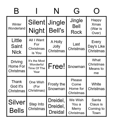 Notion Christmas Bingo Card