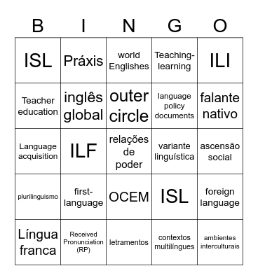 6LEM124 BINGO Card