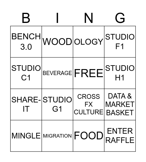 Furniture Marketing Bingo Card