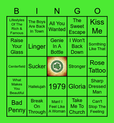 Irish American Singers Bingo Card