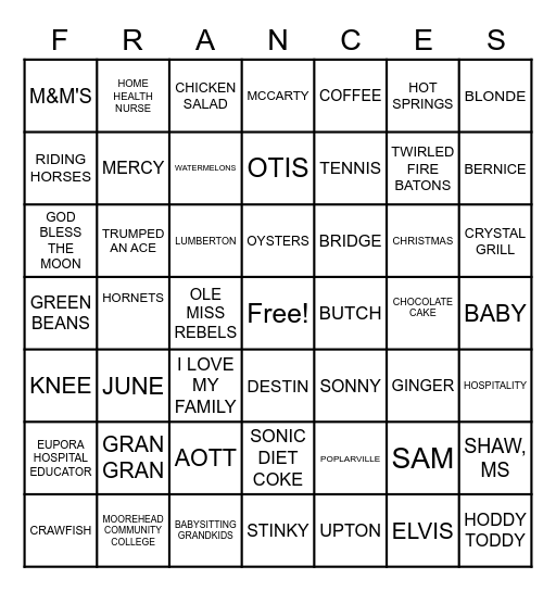 HAPPY BIRTHDAY Bingo Card