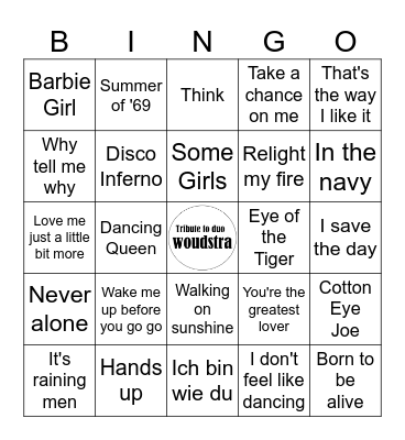 Duo Woudstra Disco Bingo (2024) Bingo Card