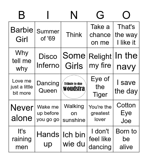 Duo Woudstra Disco Bingo (2024) Bingo Card