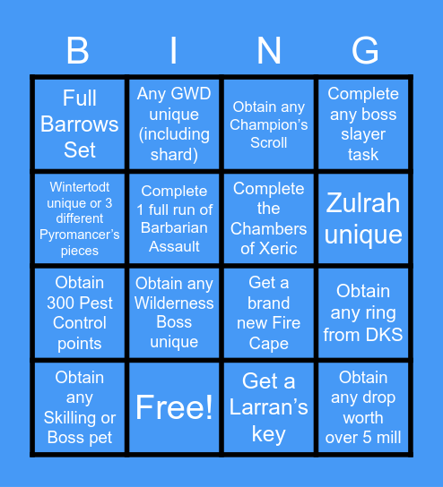 Spectral Bingo 2023 Bingo Card