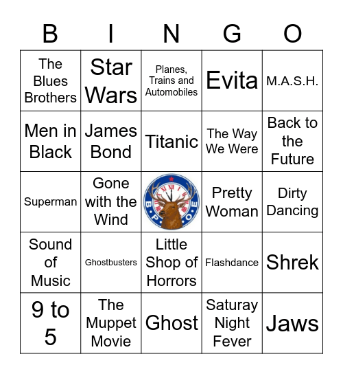 Movie Themes Bingo Card