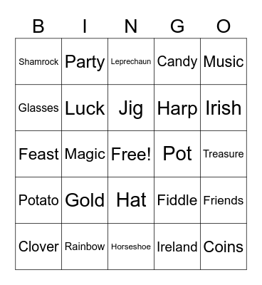 Saint Patrick's Day BINGO! Bingo Card