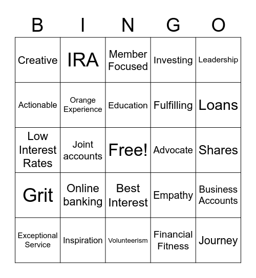 Cal Coast Bingo Card