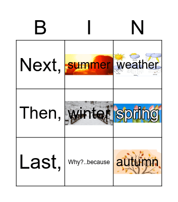 GR2 Reach Unit5 Seasons Bingo Card