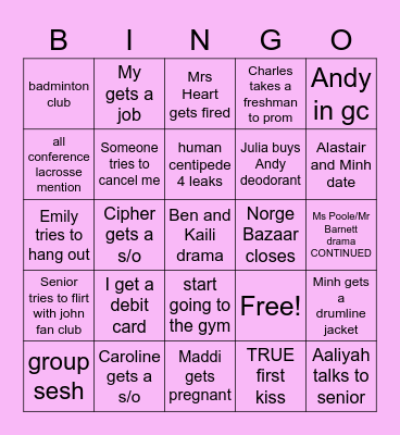 2023 Bingo Card