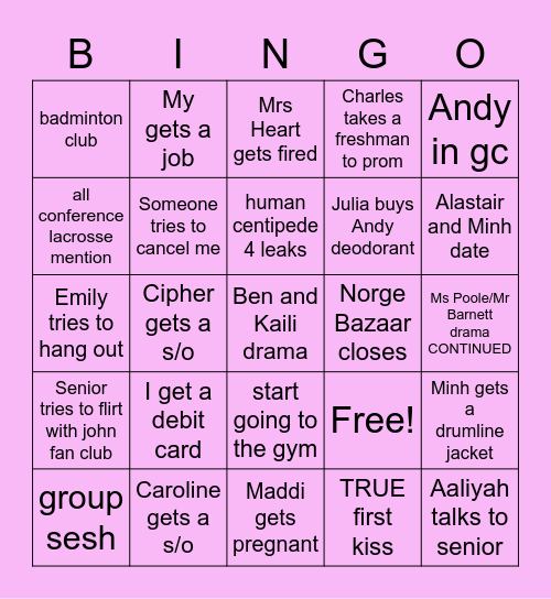 2023 Bingo Card