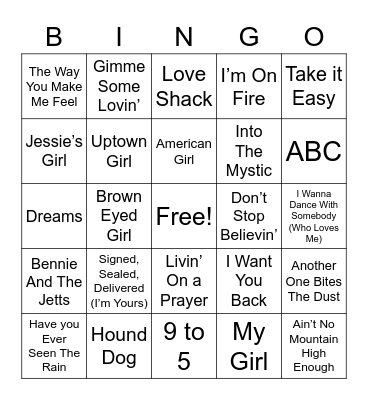 For the Old People Bingo Card