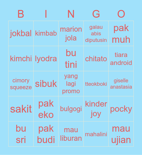 ❤️‍🔥 Bingo Card