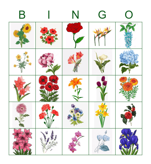 FLOWER BINGO Card