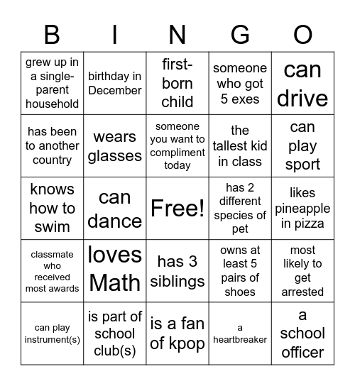 Bingo Card