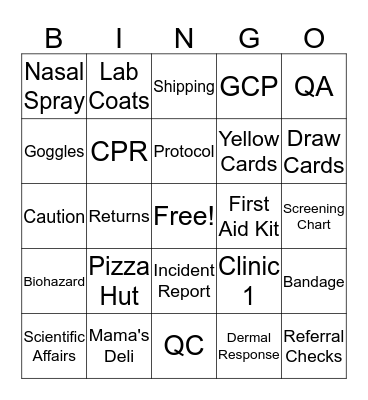 Novum Holiday Party Bingo Card