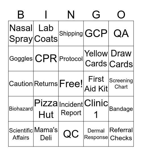 Novum Holiday Party Bingo Card