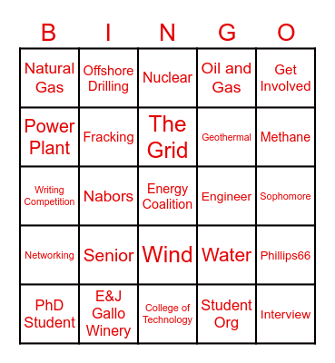 EC BINGO! Bingo Card