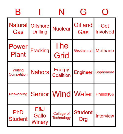 EC BINGO! Bingo Card