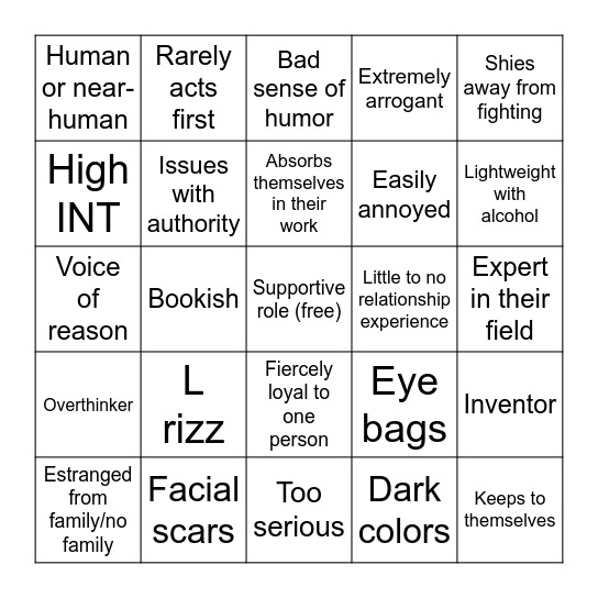 Tabletop Bongo Bingo Card