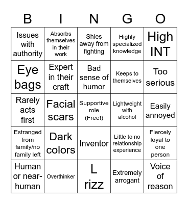 Tabletop Bongo Bingo Card