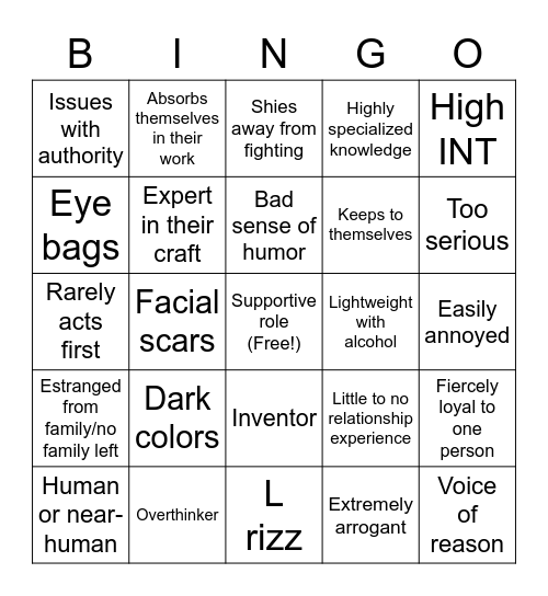 Tabletop Bongo Bingo Card