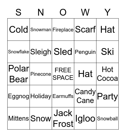 WINTER BINGO Card