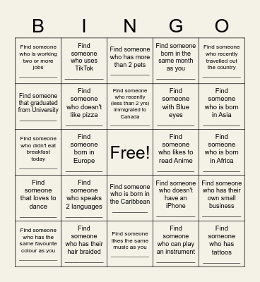 EDI Bingo Card