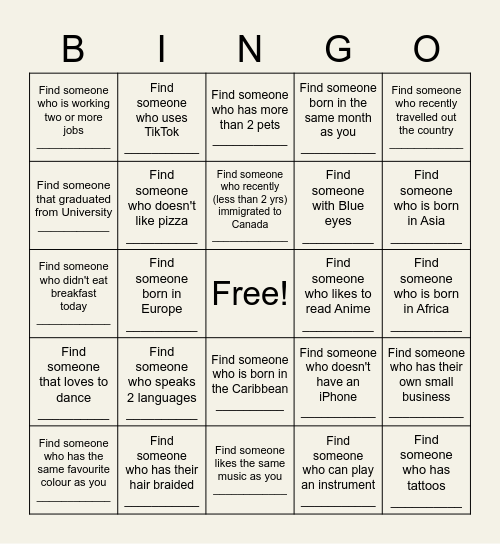 EDI Bingo Card