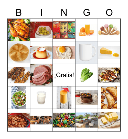 Capítulo 4 Vocabulario  1 y 2 Bingo Card