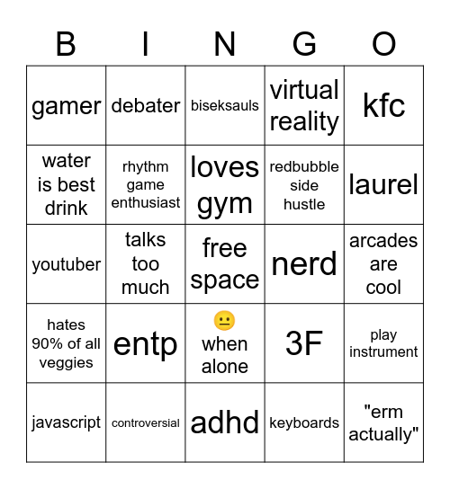 kiz Bingo Card