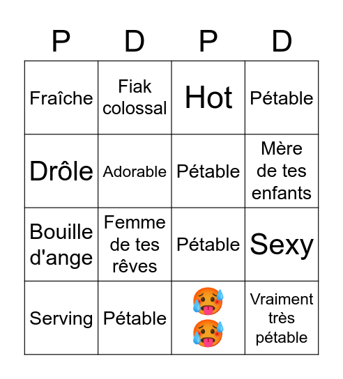 BIMBO (Milia edition) Bingo Card