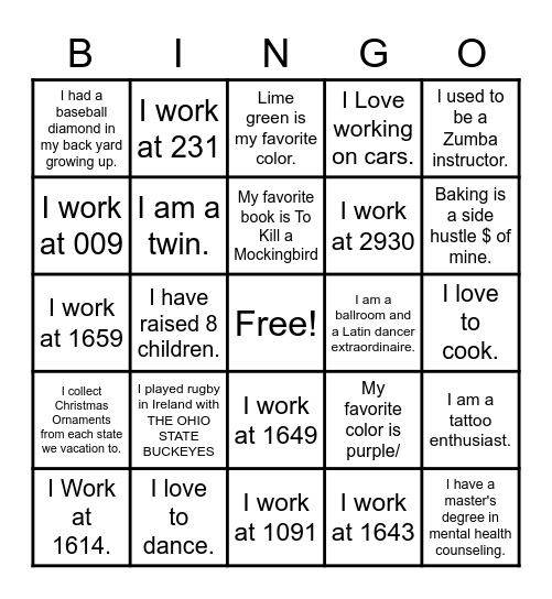 District #819 Women's Leadership Experience Bingo Card