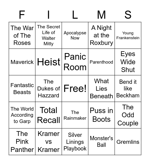 Movies_03182023 Bingo Card