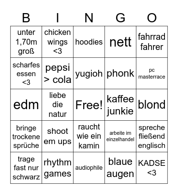 Marci Bingo Card