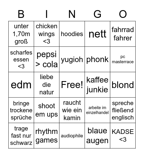 Marci Bingo Card